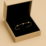 Pulsera pieza corazones de oro