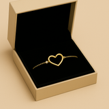 Pulsera corazón único de oro