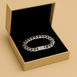 Pulsera plateada para hombre