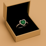 Anillo corazon verde